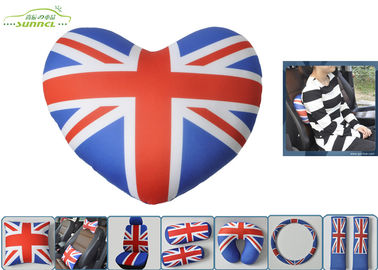 Kalp Şekilli İngiliz Bayrağı Boyun Yastığı Araba Konforu Aksesuarları