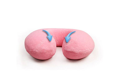 Çocuk Pembe Lüks Kadife Küçük Bellek Köpüğü Yastık Seyahat Boyutu