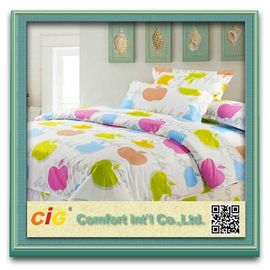Yazdırılan şeftali cilt çarşaf kumaş Peached yatak çarşafları Polyester kumaş kırmızı / mavi / pembe